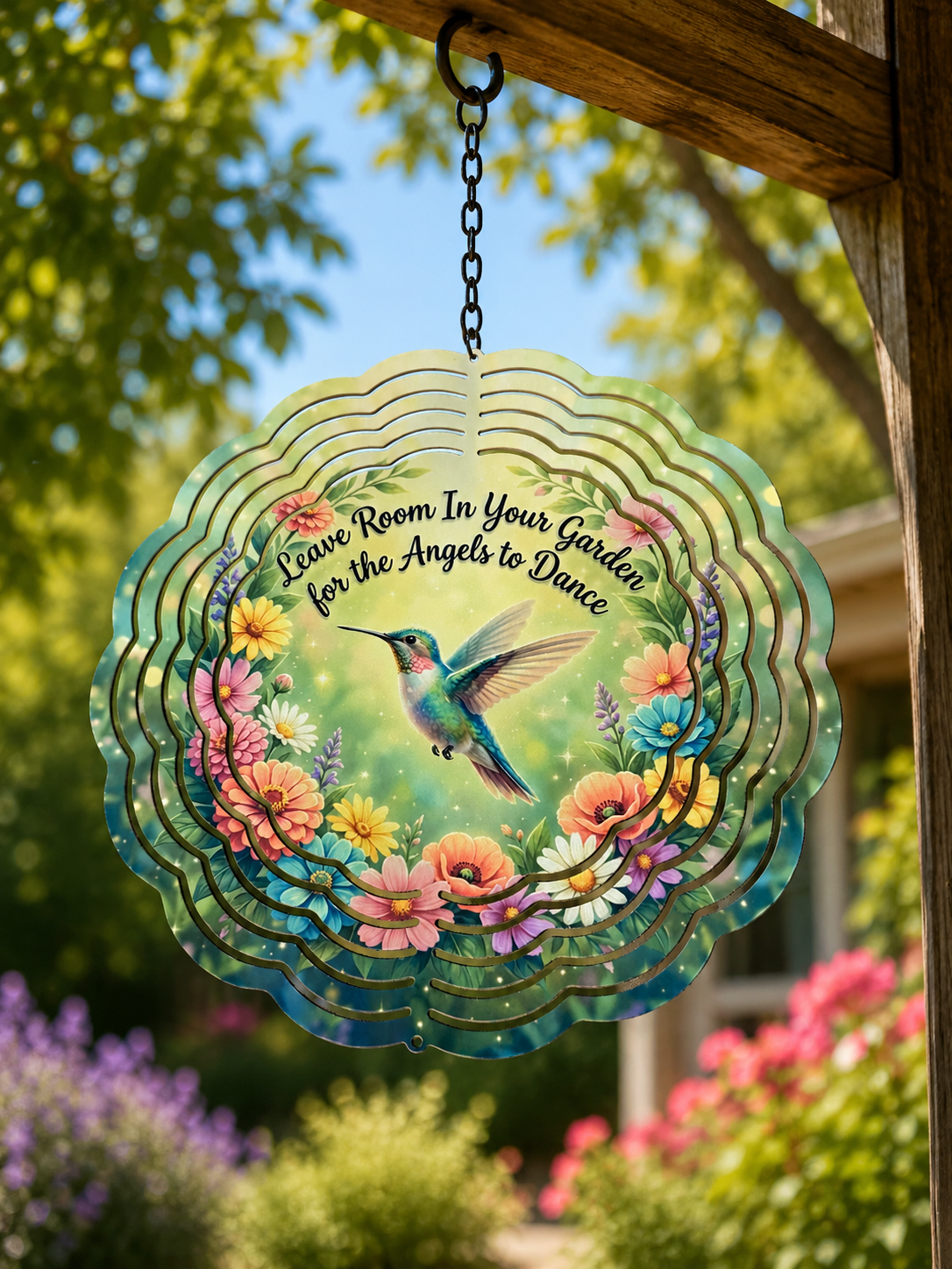 Hummingbird wind spinner