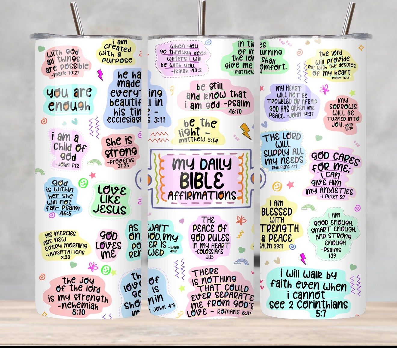 My Daily Bible Affirmations tumbler