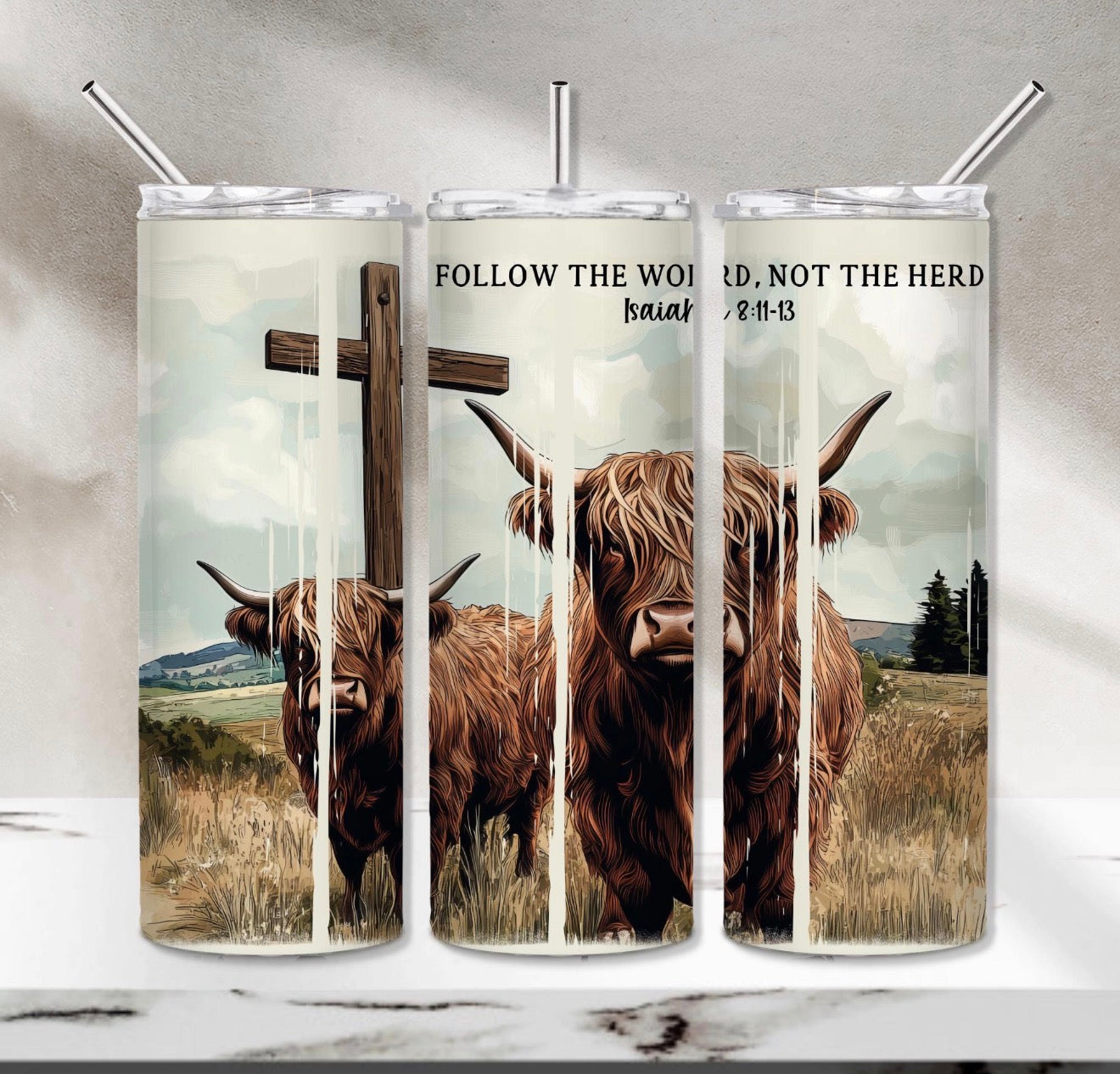 Follow the word not the herd tumbler