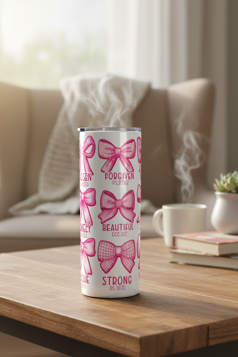 God Says You Are - Full Wrap 20oz Skinny Tumbler