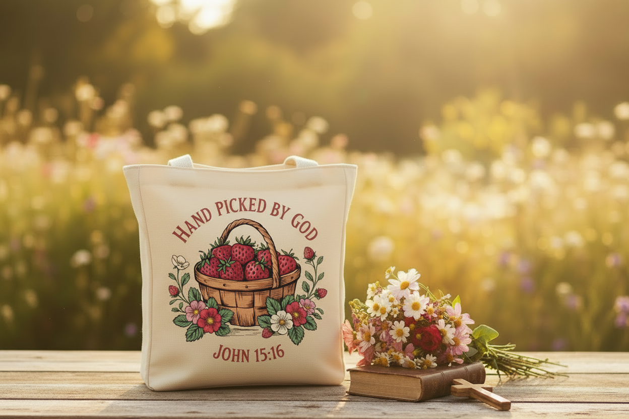Hand Picked by God Bible Bag