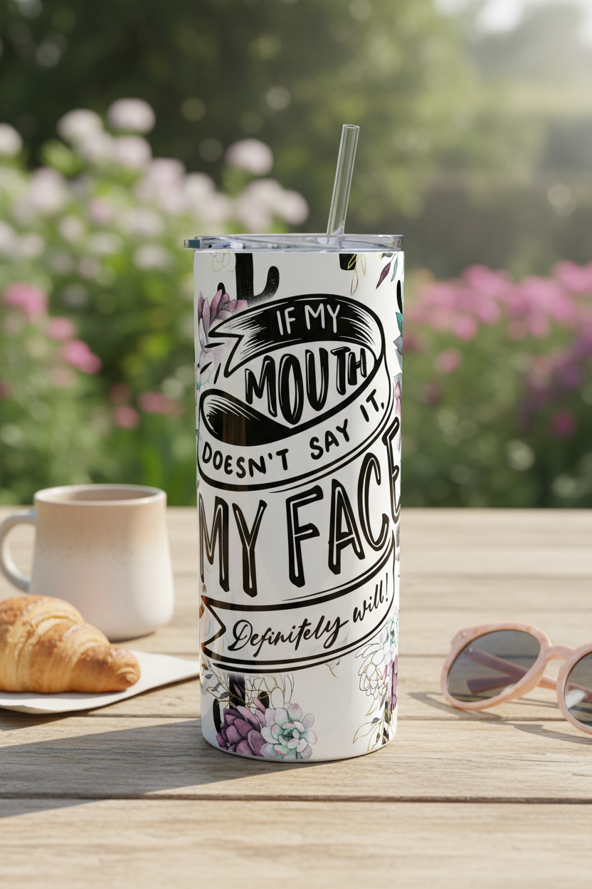 If My Mouth Doesn't Say It - 20oz Skinny Tumbler