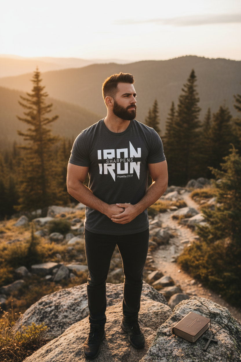 Iron Sharpens Iron Shirt - Guy Wearing It