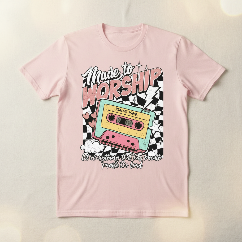 Made to Worship - Light Pink Shirt