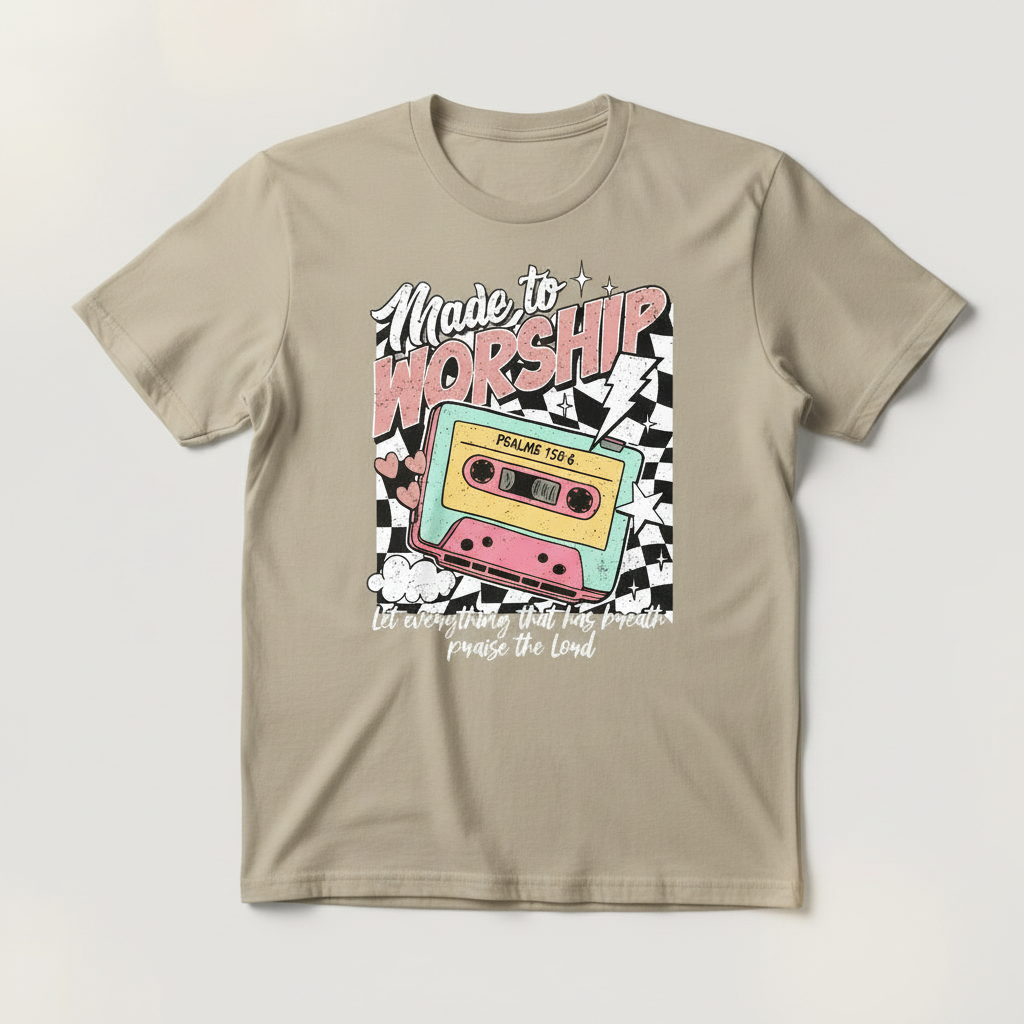 Made to Worship - Tan Shirt