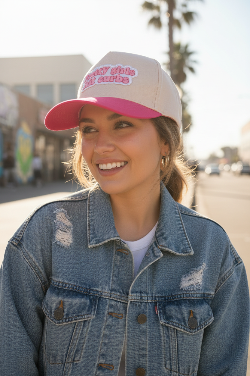 Pretty Girls Hit Curbs Hat Close-Up