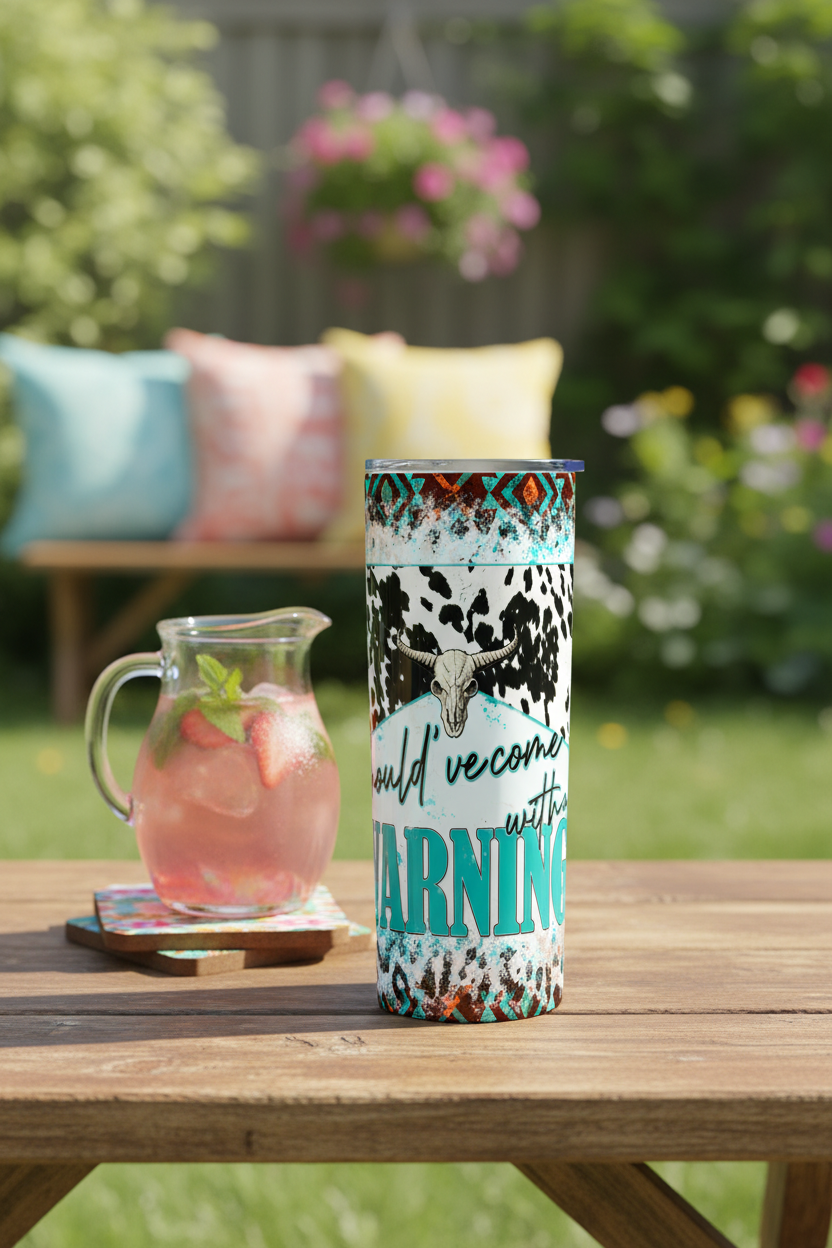 Should've Come With a Warning - 20oz Skinny Tumbler