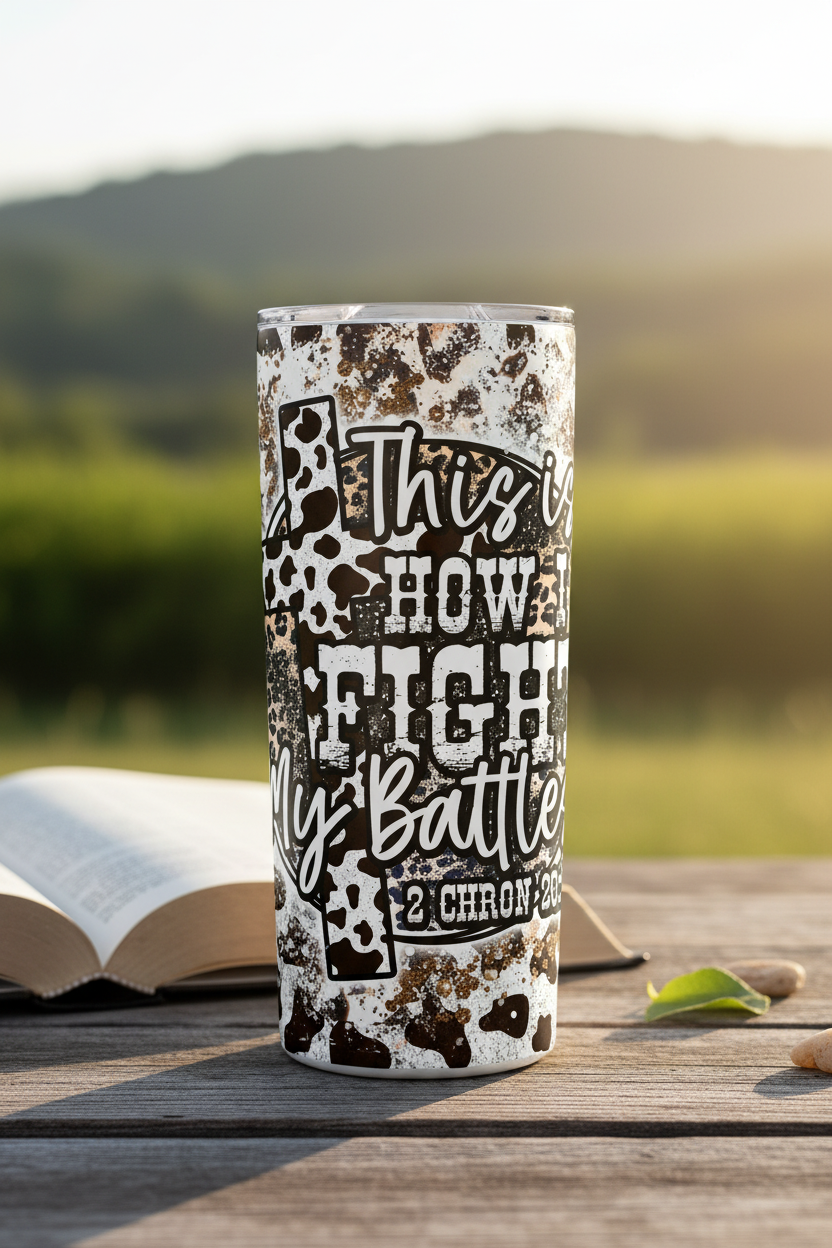 This is How I Fight My Battles - 20oz Skinny Tumbler