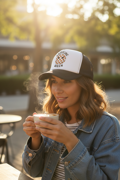 Womens Caffeine Queen Hat Lifestyle